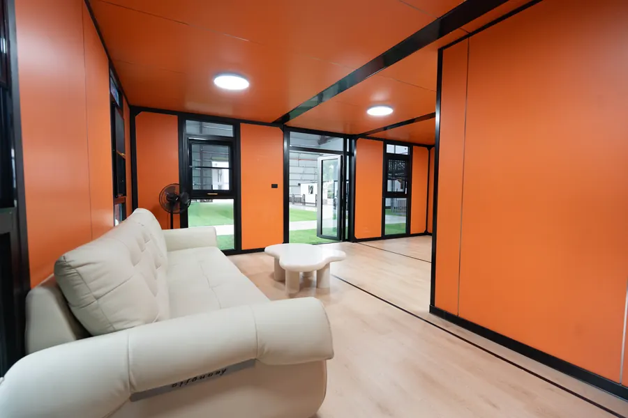 Living room circulation and glazed entry