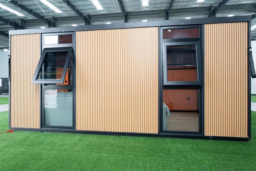 Rear window elevation of the 20 ft expandable house