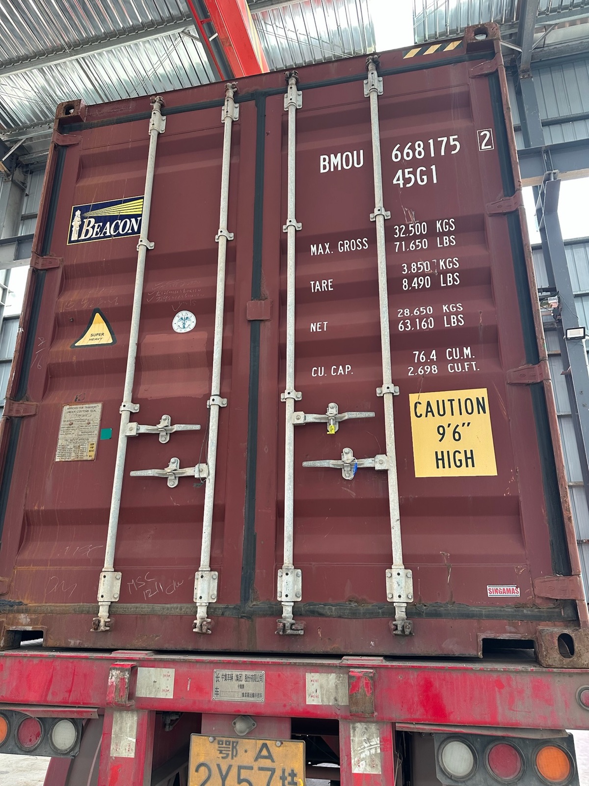 Closed export container ready to leave the YARIS factory