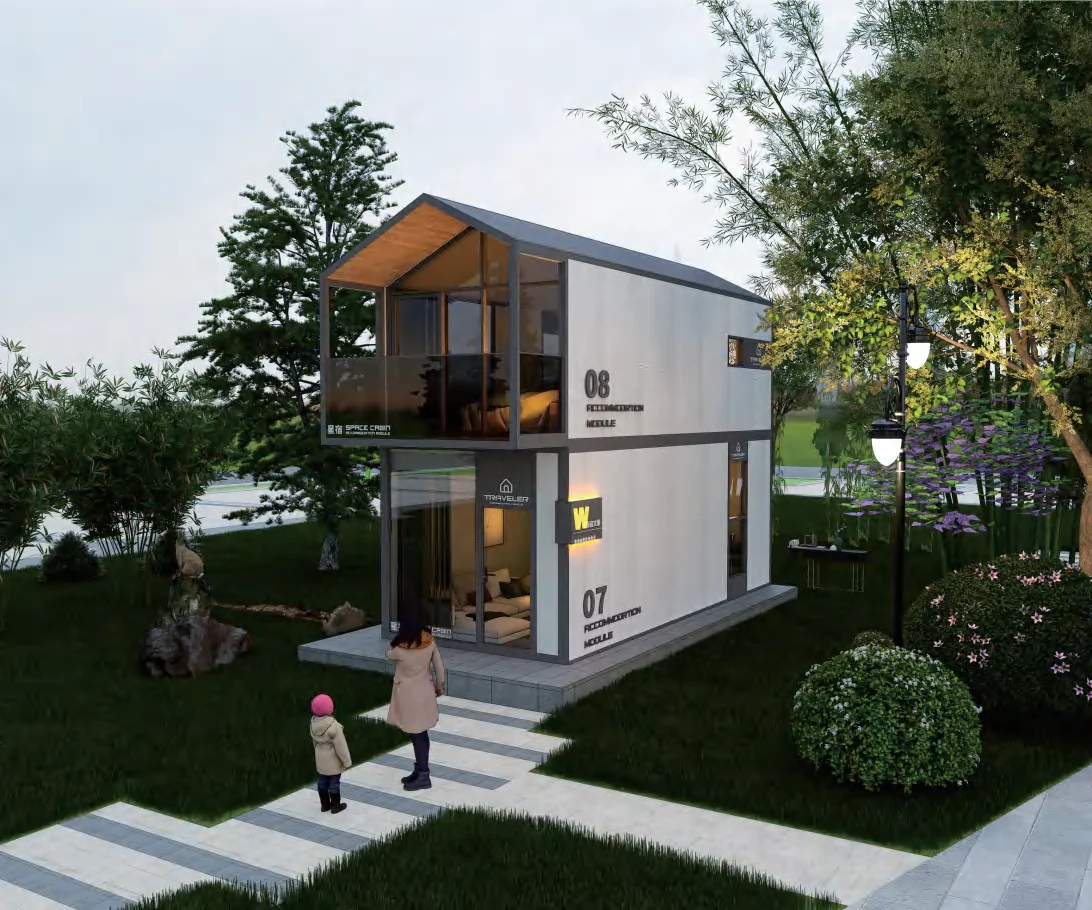 Two-storey combined capsule accommodation concept