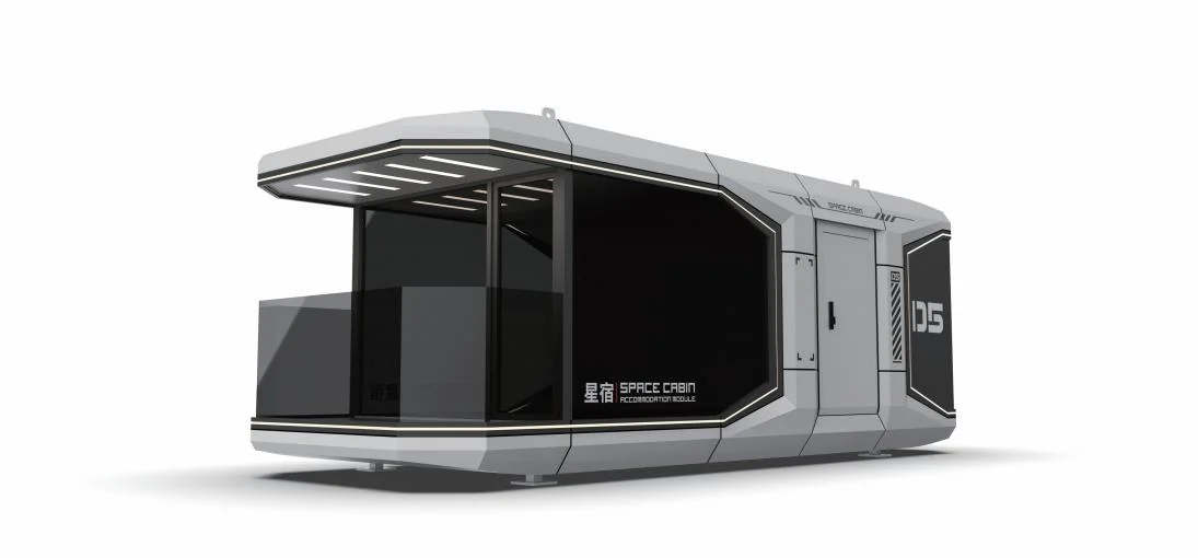 D05 space capsule house with panoramic corner glazing