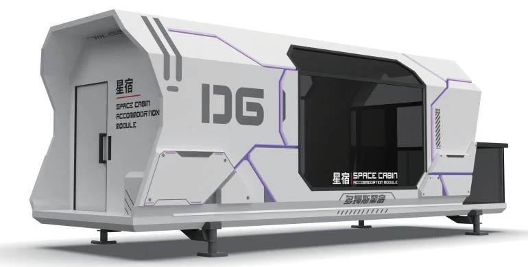 D06 futuristic white space capsule accommodation module