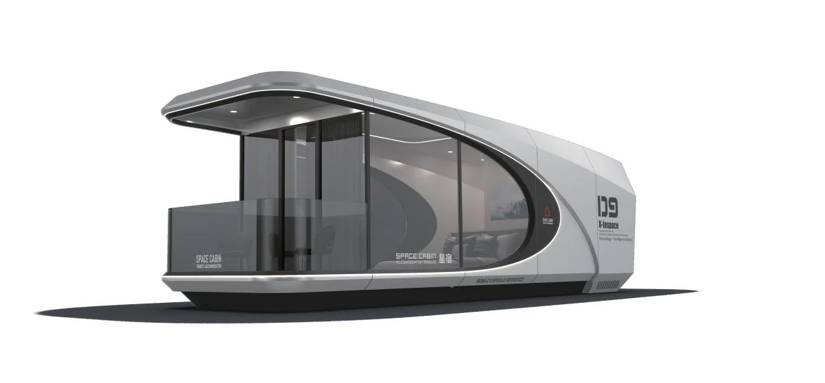 D09 curved panoramic space capsule house